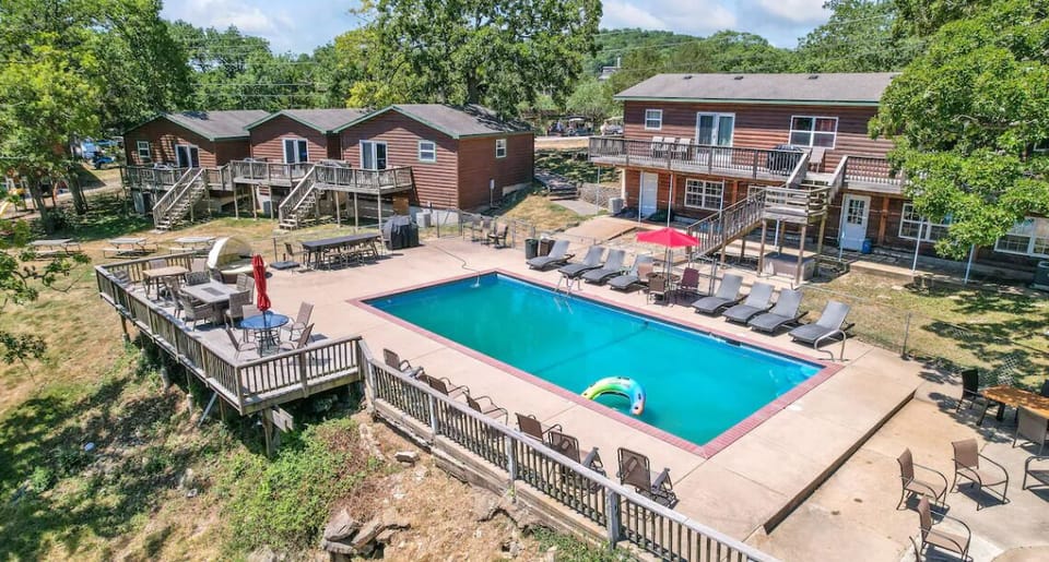 Cool off and relax in this refreshing pool, design for ultimate comfort