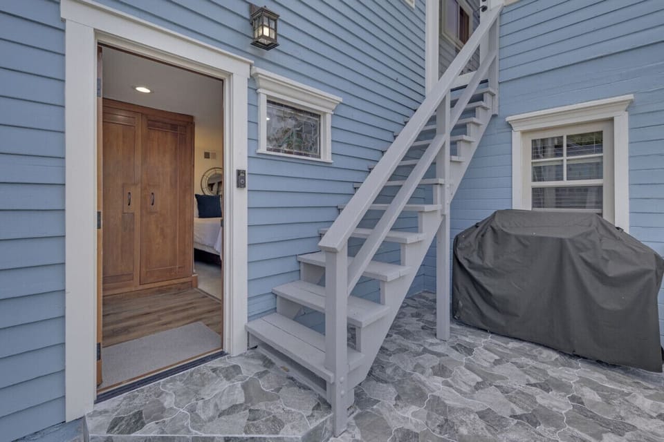 YOUR ENTRANCE; Behind the main house.