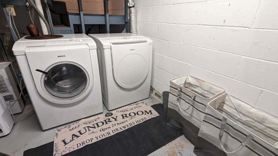 Laundry Room with Bosch Washer and Dryer