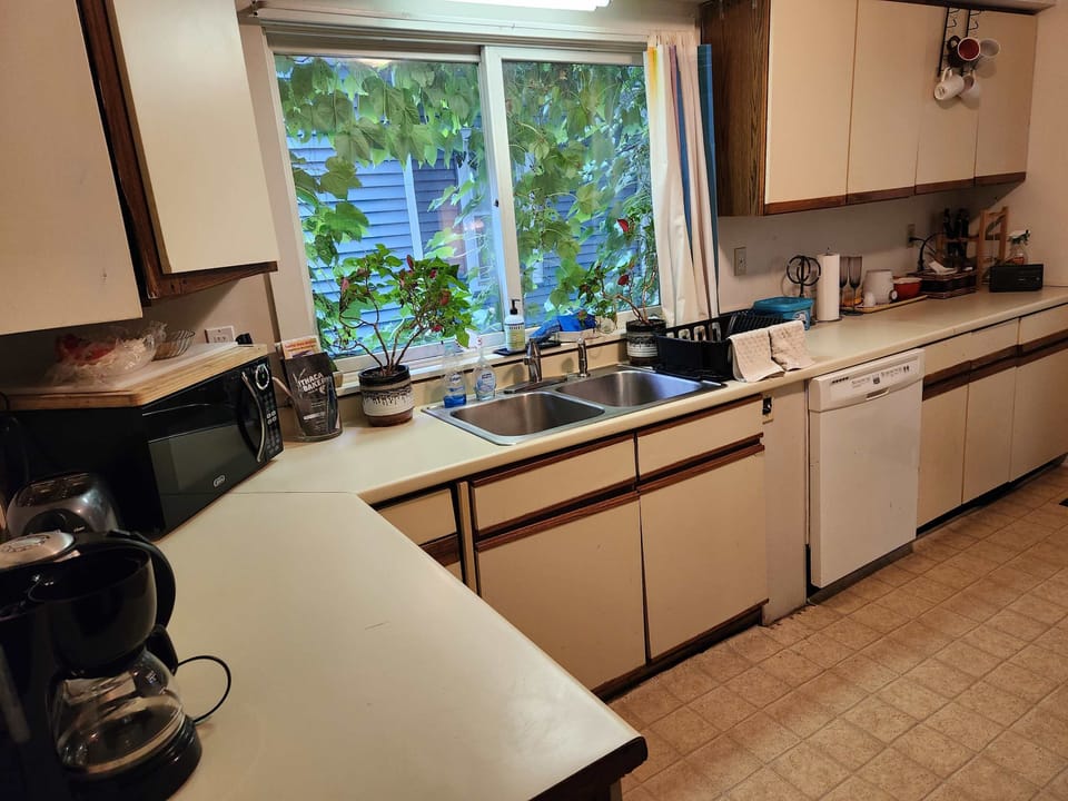 View of Window above Sink, Kitchen Amenities
