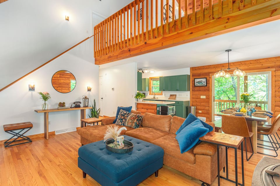 Relax in the living room before exploring nearby - your perfect home base