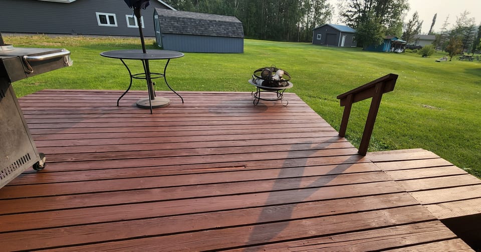 Back deck and fire pit