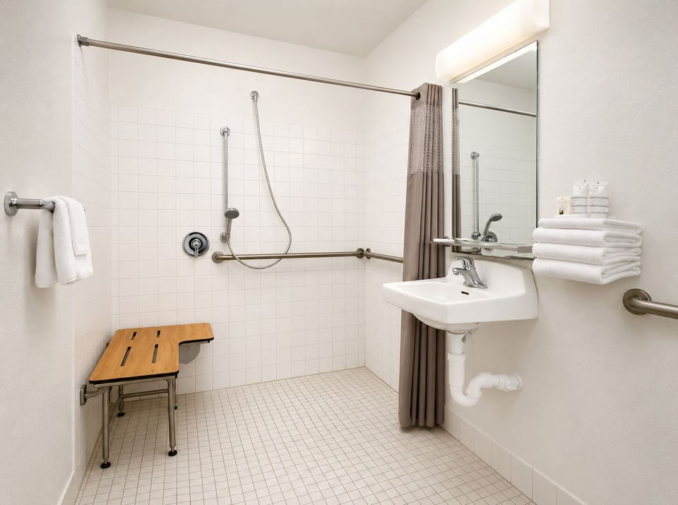 Towels, soap, shampoo, toilet paper