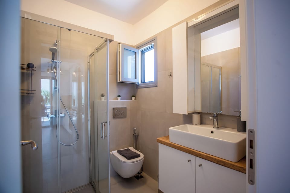 Villa, Pool Access | Bathroom | Shower, hair dryer, towels, soap