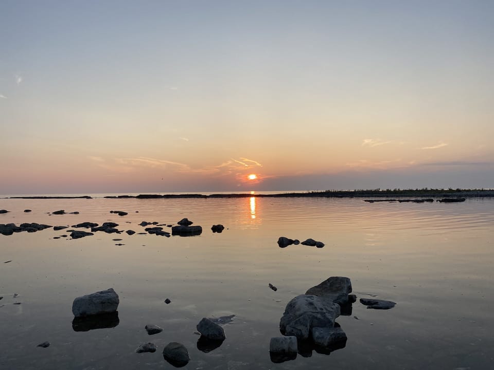 Sunset view within walking distance from Cedar Haven