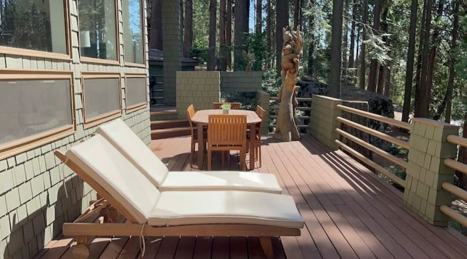 Open deck area with lounge seating