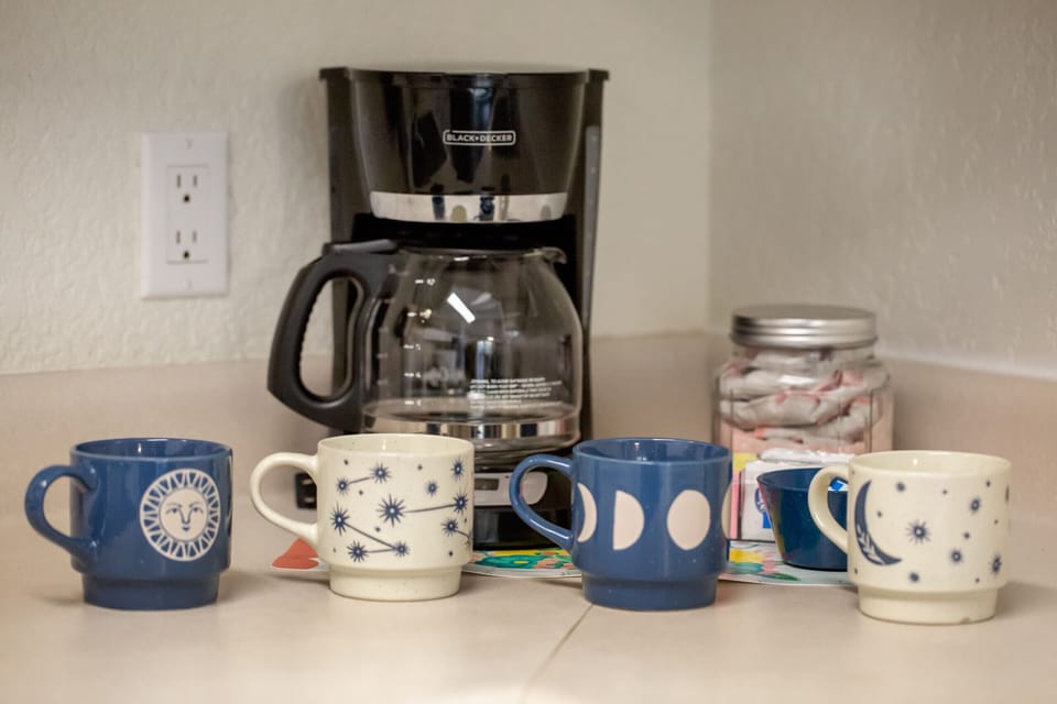 Start your day at a simple, convenient coffee station before heading out to explore New Braunfels or relax by the river.