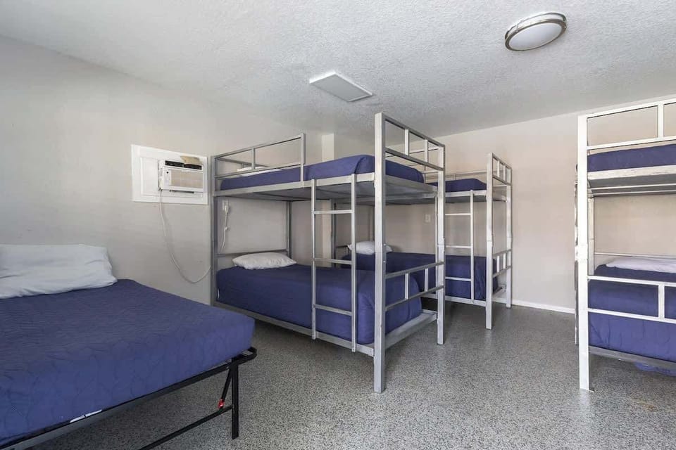 The kids will love this bunk room hideaway. It’s a great spot for the cousins to hang out and recharge after a sun-soaked afternoon at Schlitterbahn Waterpark just a short drive away.