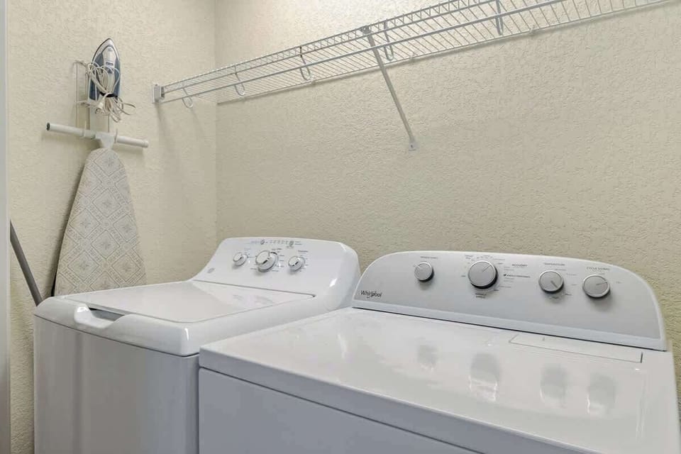 Convenient in-unit washer and dryer to make longer stays easy, comfortable, and stress-free.