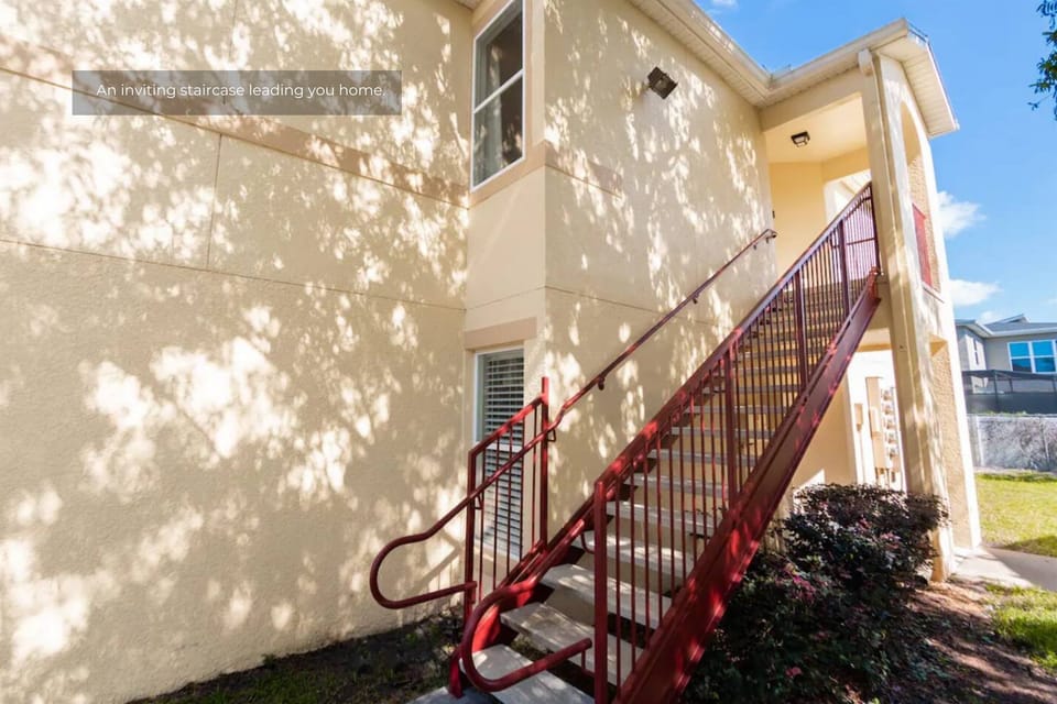 Welcome to the second-floor entrance where comfort and style begin.
