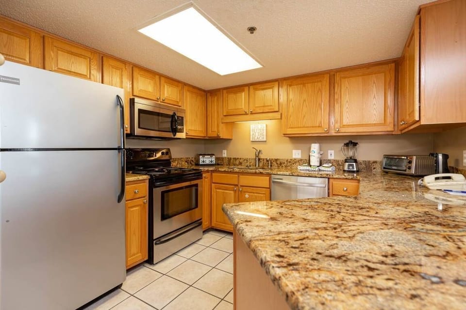 Fully equipped kitchen with all the gadgets you'll ever need.
