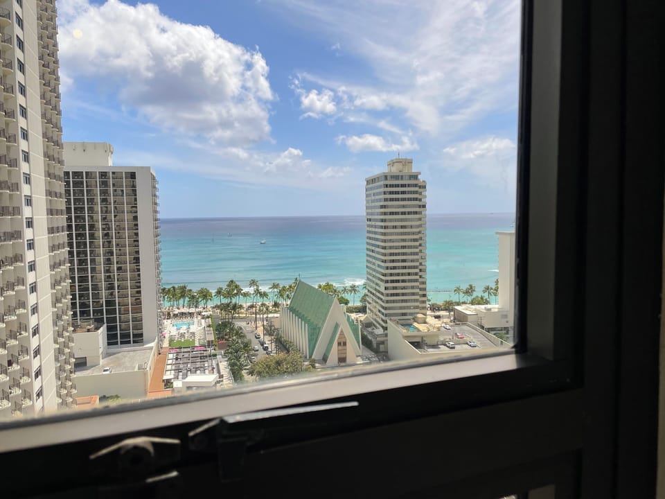 Close up view from bedroom window.