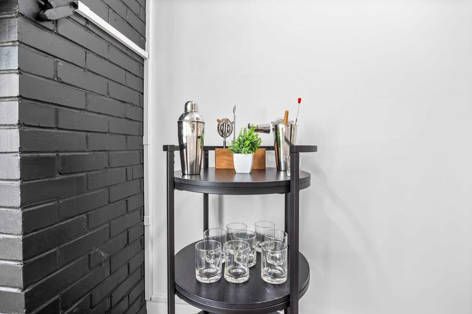 Vacation mode: activated. Whether it’s a nightcap or a celebratory toast, the bar cart has you covered. #CabinCheers #MountainEscape - The Loop - Gatlinburg, TN
