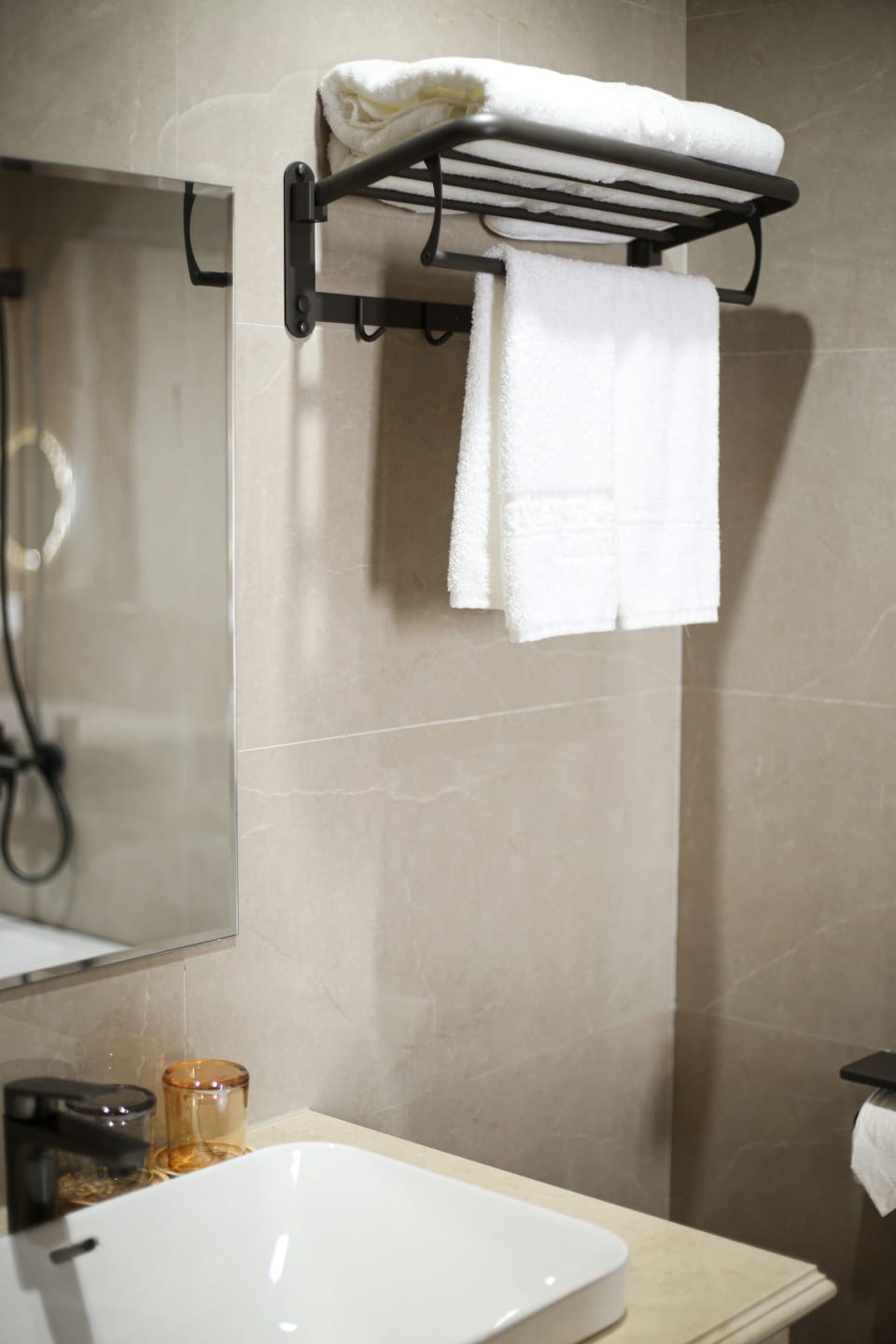 Hair dryer, bathrobes, slippers, bidet
