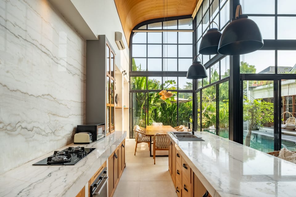 Villa, 3 Bedrooms | Private kitchen | Fridge, microwave, stovetop, coffee/tea maker