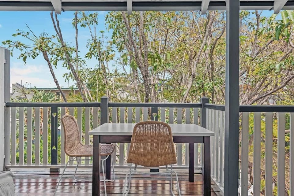 Listen to the sounds of birds, yet on the doorstep of everything New Farm...