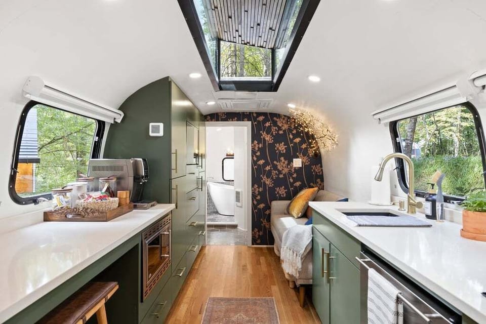 This Airstream is a wide model. 