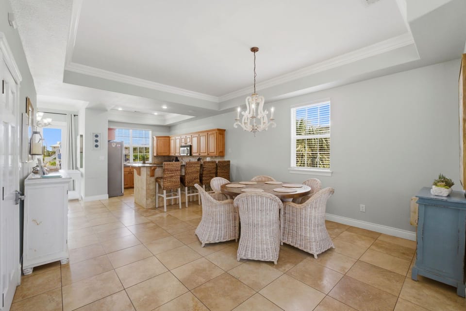Dining and kitchen space