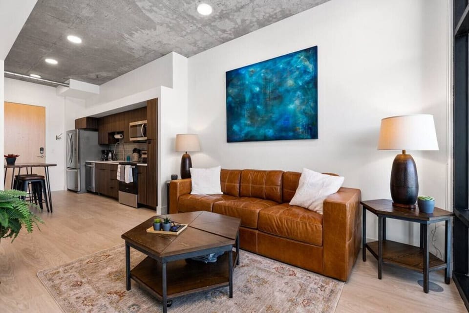 A comfortable sofa is the cornerstone of a cozy living room.