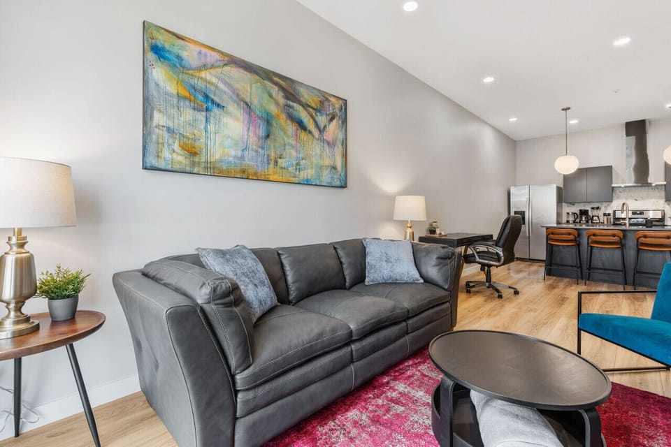 Gorgeous Livingroom, 65` TV, Comfy  couch.