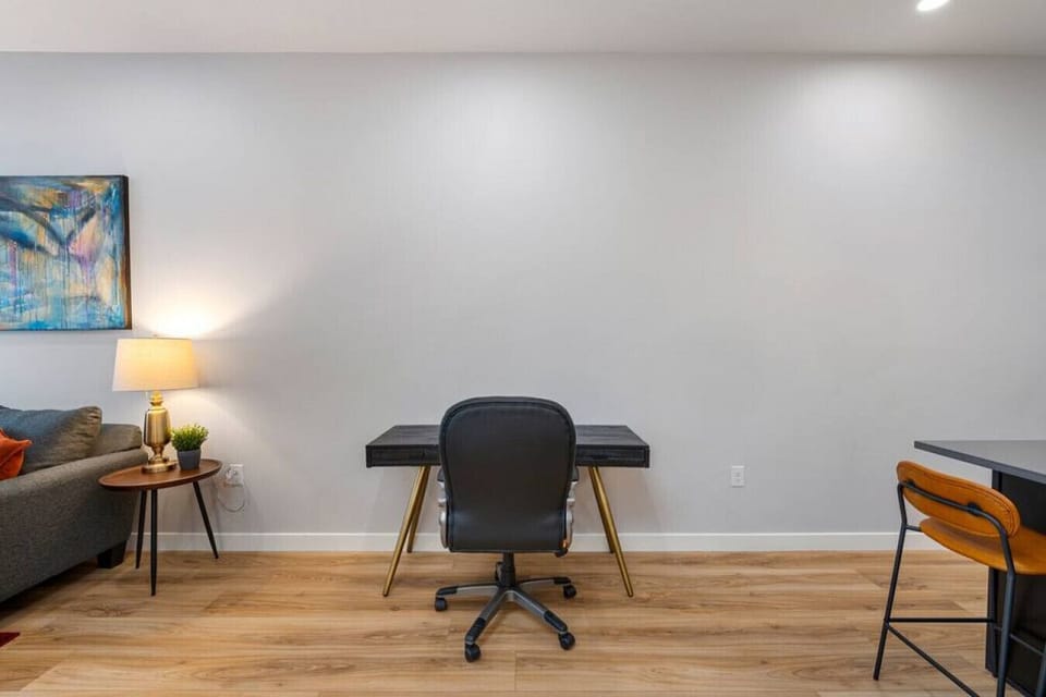 Office desk with fast internet is ready to go!