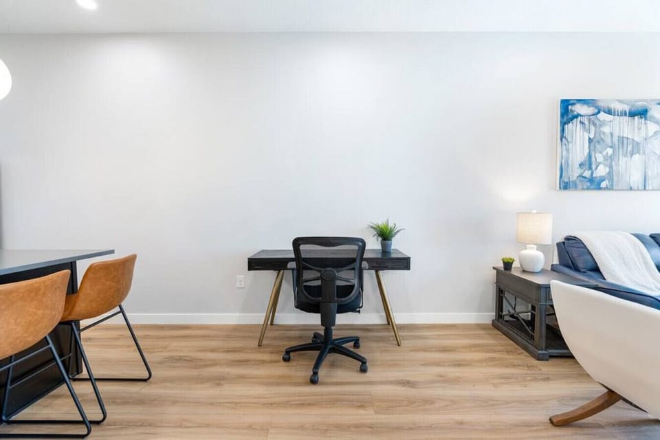 Office desk with fast internet is ready to go!