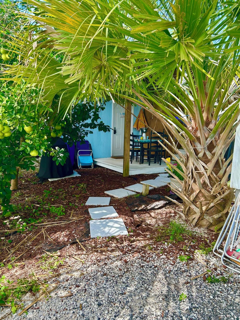Your private driveway in front of Beachy Bungalow—extends to the street.