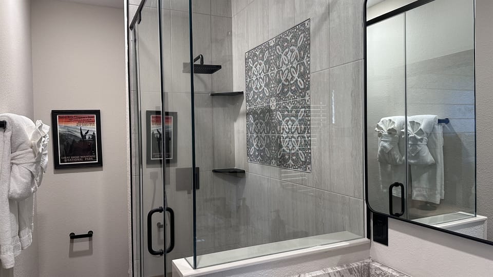 Bathroom that just meets every need.