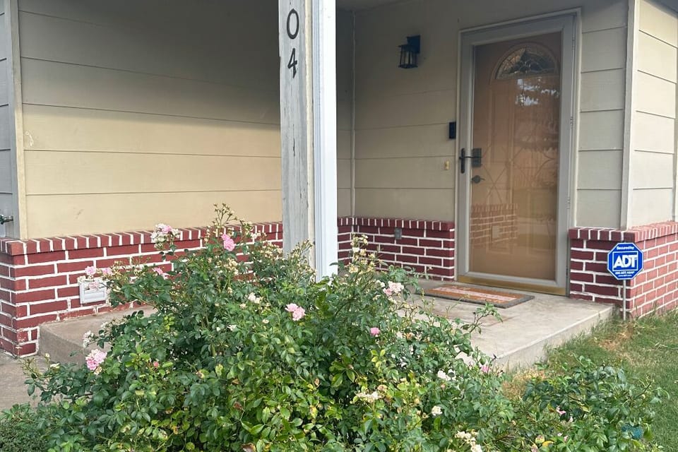 Keyless entry door with camera doorbell