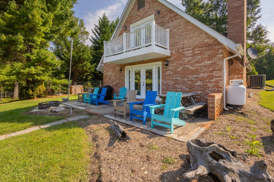 small patio with deck overlooking the views