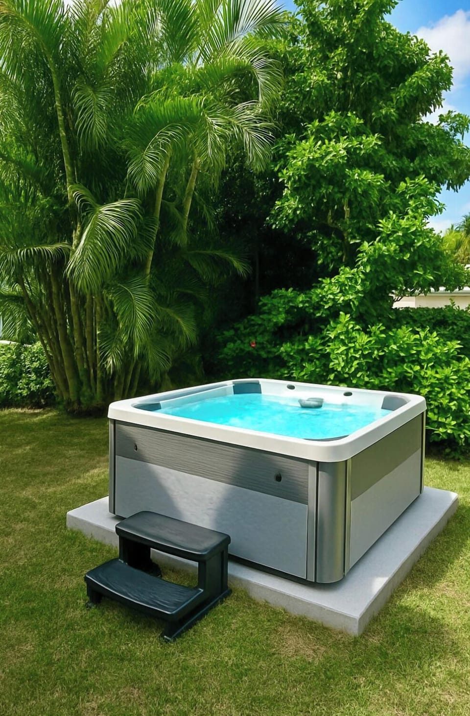 Outdoor spa tub