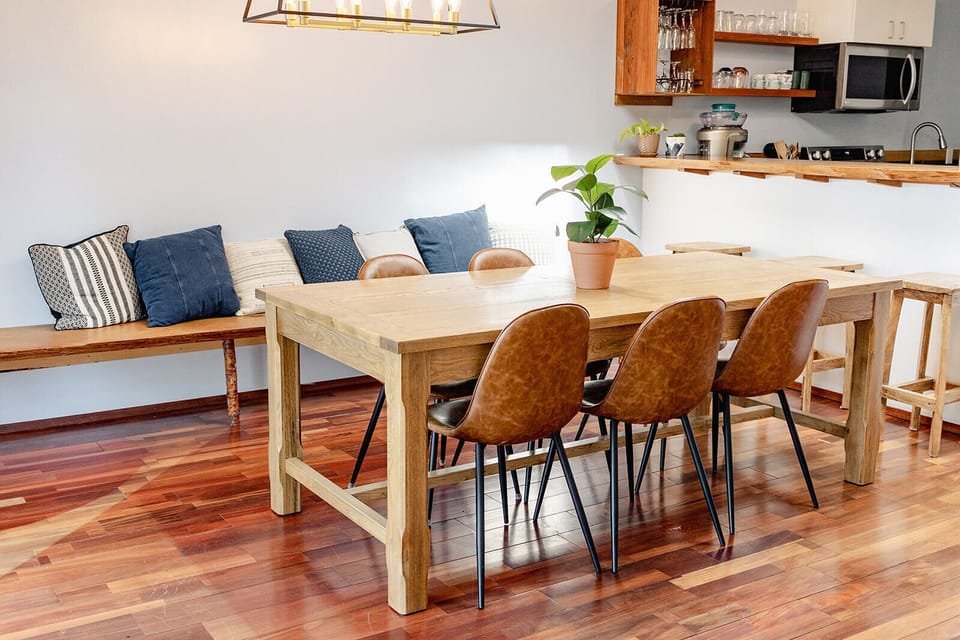 Exclusive Penthouse | Private kitchen | Full-size fridge, microwave, oven, stovetop