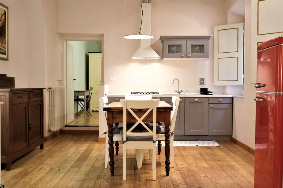 Apartment | Private kitchen | Fridge, microwave, oven, stovetop