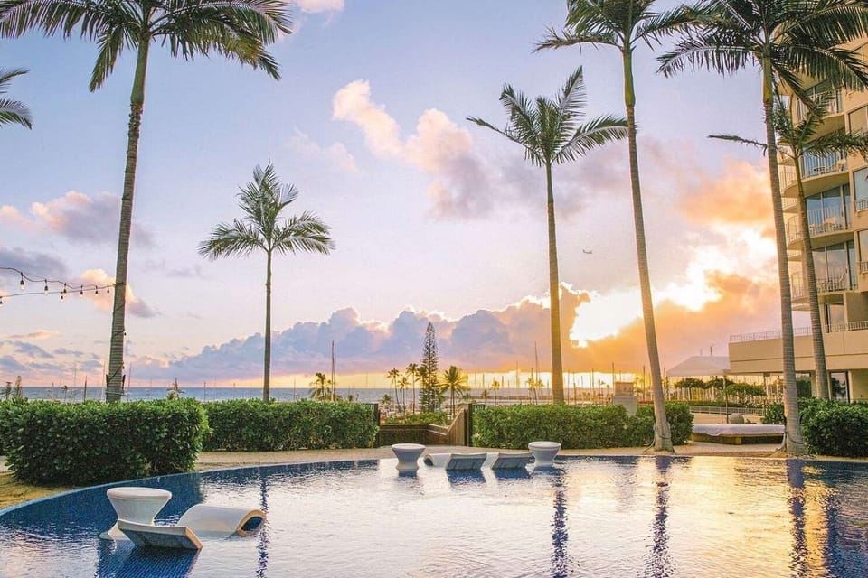 Sunset Pool • Ocean Views & Golden Hour Sky