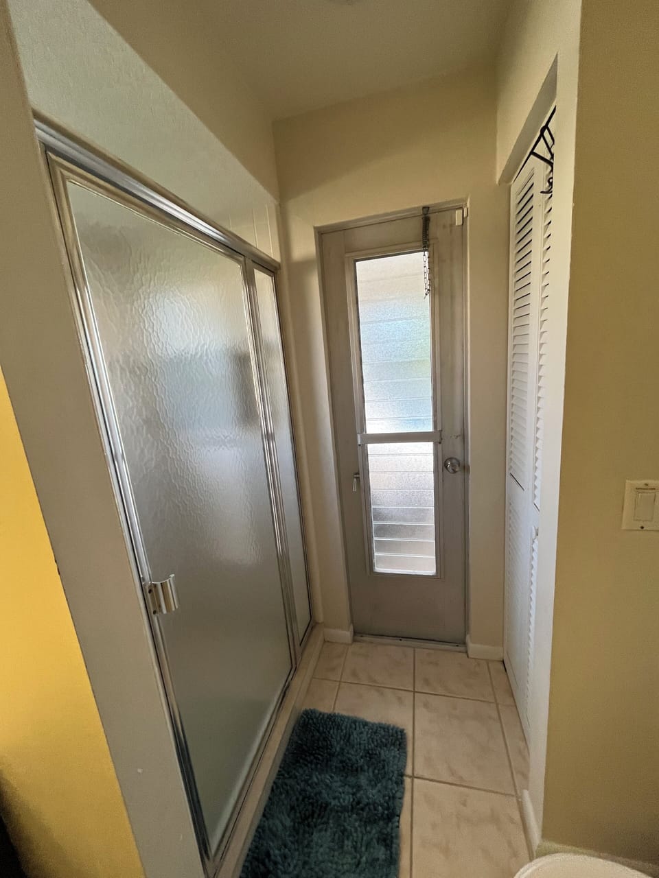 Door in the master bath opens to the lanai