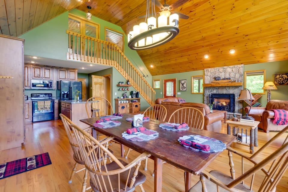 Interior Space | Open Concept | Gas Fireplace | Central Heat & A/C