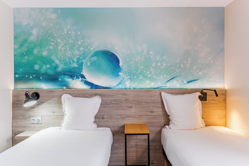 Standard Room, 2 Twin Beds | Desk, blackout drapes, soundproofing, iron/ironing board