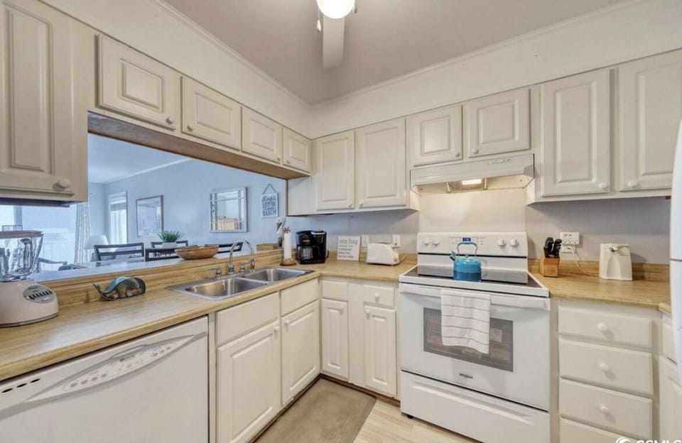 Full size appliances (stove, microwave, fridge, and dishwasher)