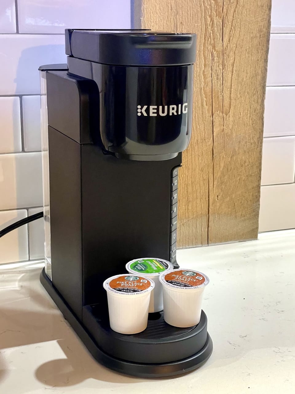 Coffee pods as well as drip and French press.