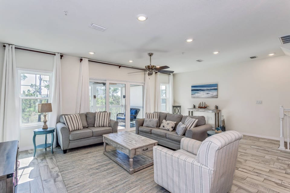 Spacious living room with looks of natural light!