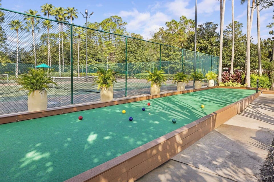 Outdoor games like Bocce Ball.