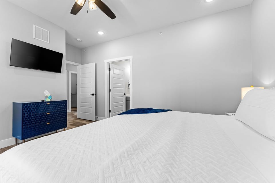 Every bedroom is equipped with its own Smart TV, perfect for streaming your favorite shows.

