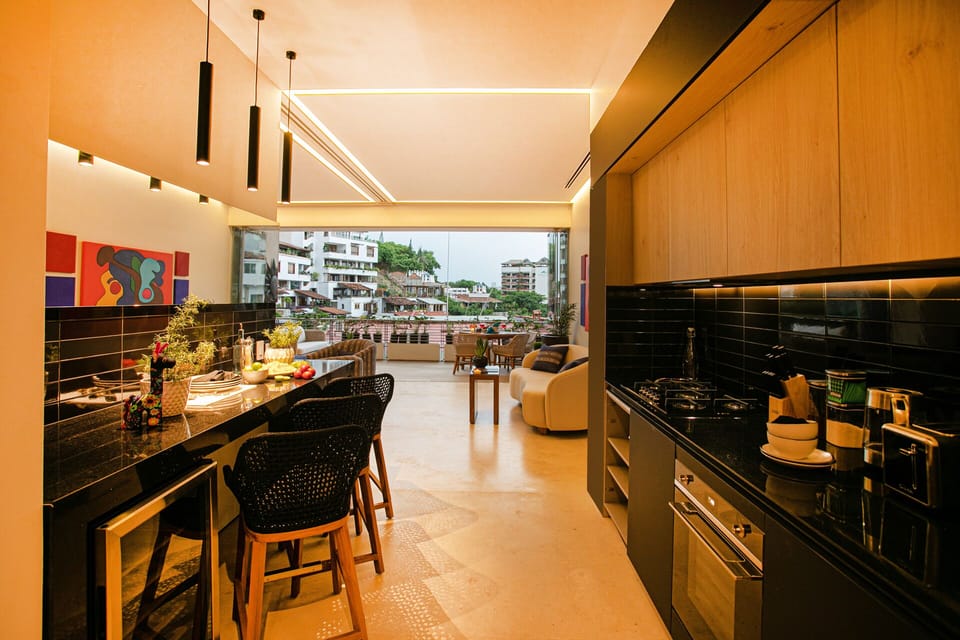 Amazing view from the kitchen at sunset