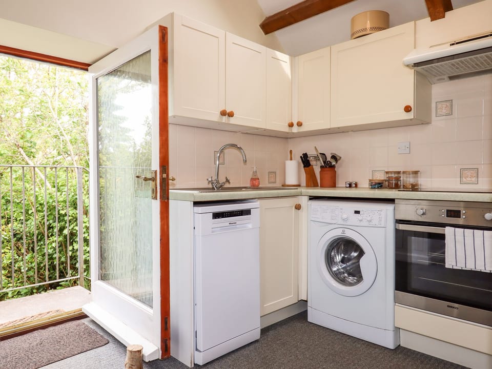 Fridge, dishwasher, electric kettle, toaster