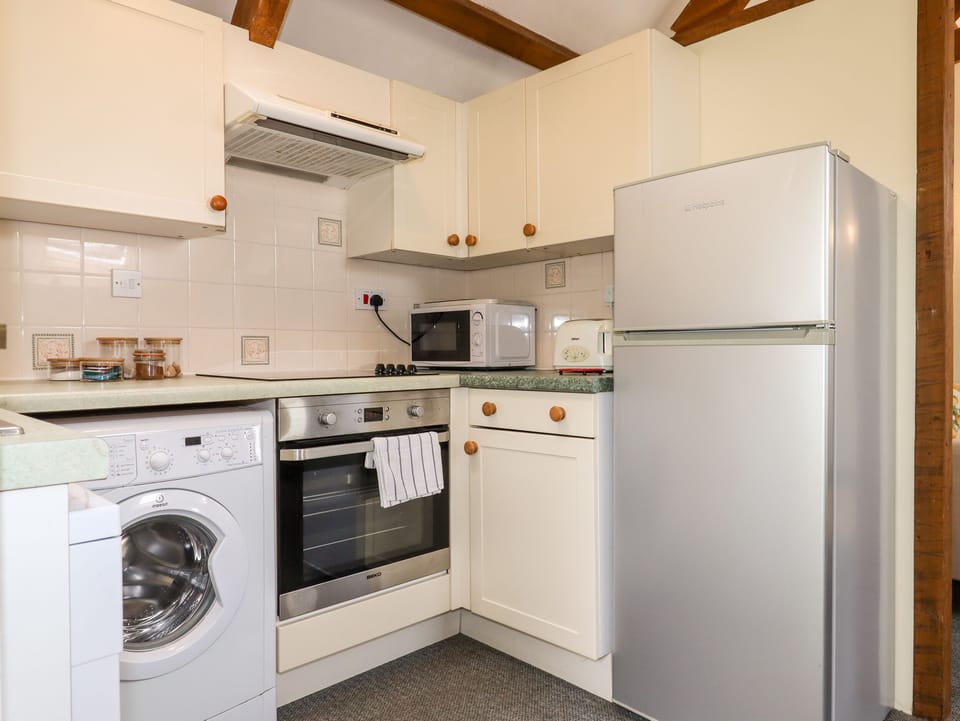 Fridge, dishwasher, electric kettle, toaster