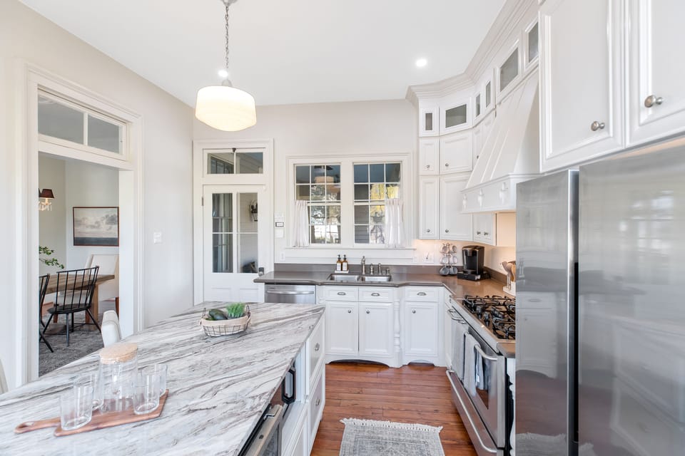 Chefs kitchen designed by chef at the culinary school.