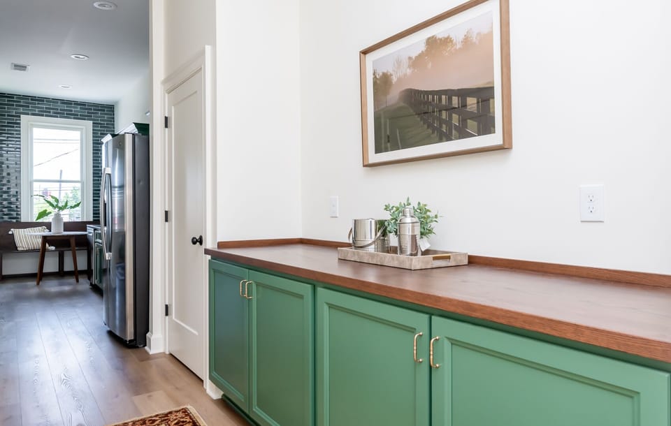 Entryway custom credenza