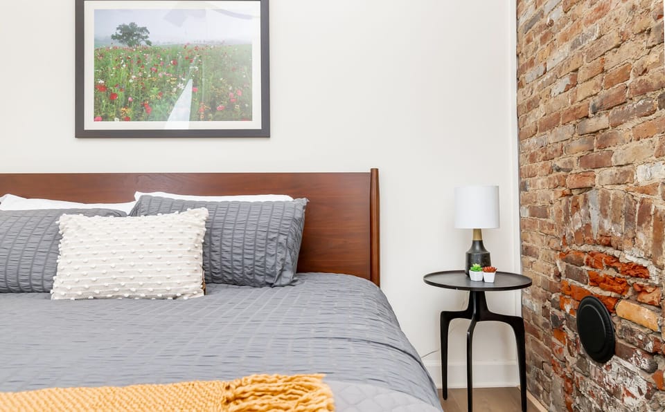 Exposed brick in the Angel's Share suite