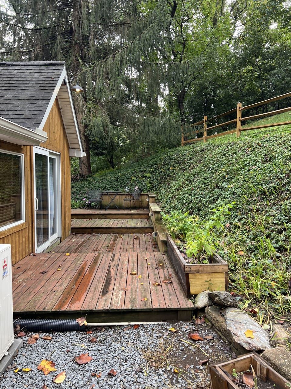 Back porch deck.