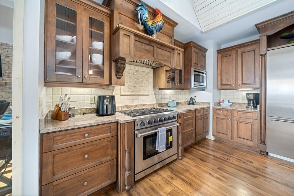 Kitchen is outfitted with a Gas Range